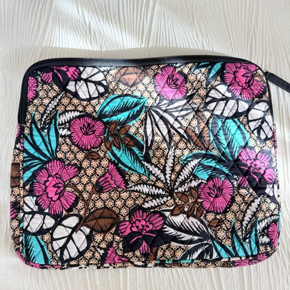 Vera Bradley Floral Laptop Sleeve - Pink, Teal, Brown